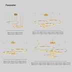 Pendant Light Circular LED Dimmable Adjustable Height