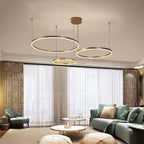 Pendant Light Circular LED Dimmable Adjustable Height