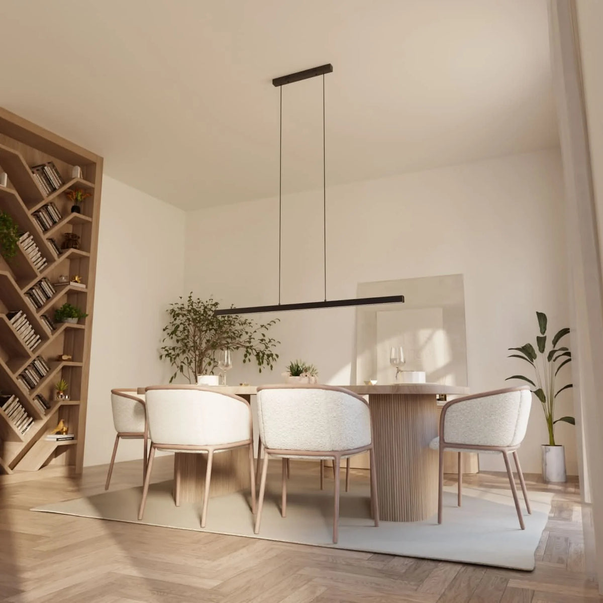 Pendant Light Dimmable LED Adjustable Height Remote & App