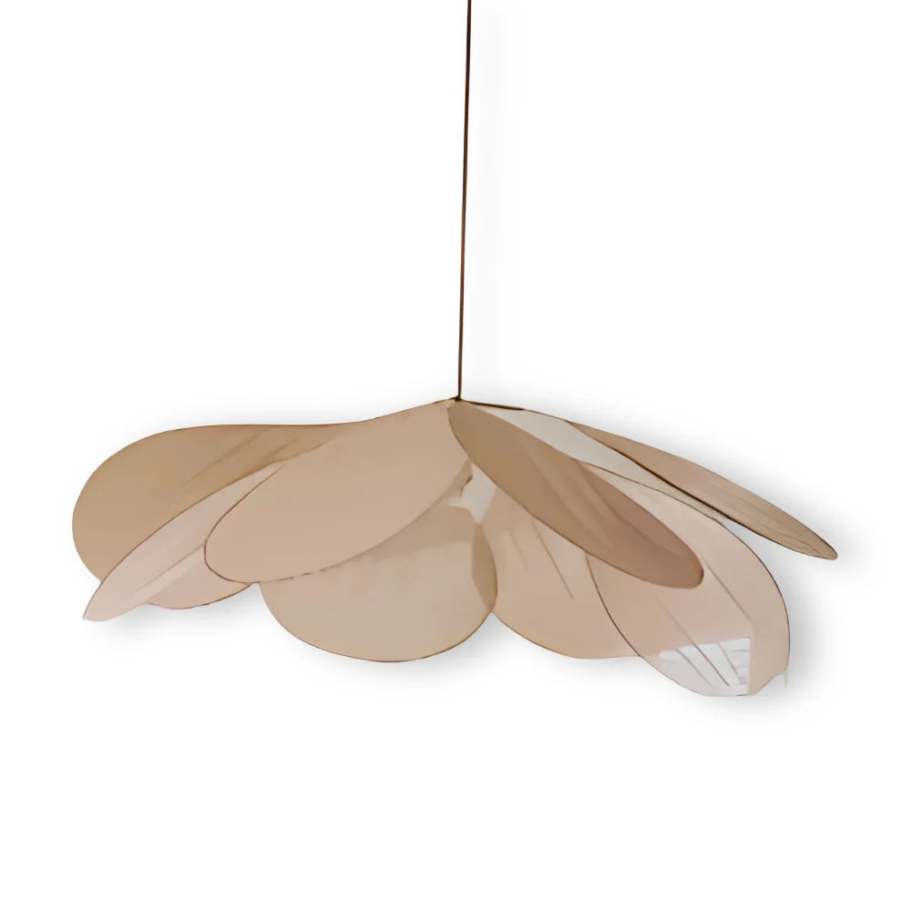 Pendant Light Flower-Shaped Fabric Shade Adjustable Cable