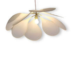 Pendant Light Flower-Shaped Fabric Shade Adjustable Cable