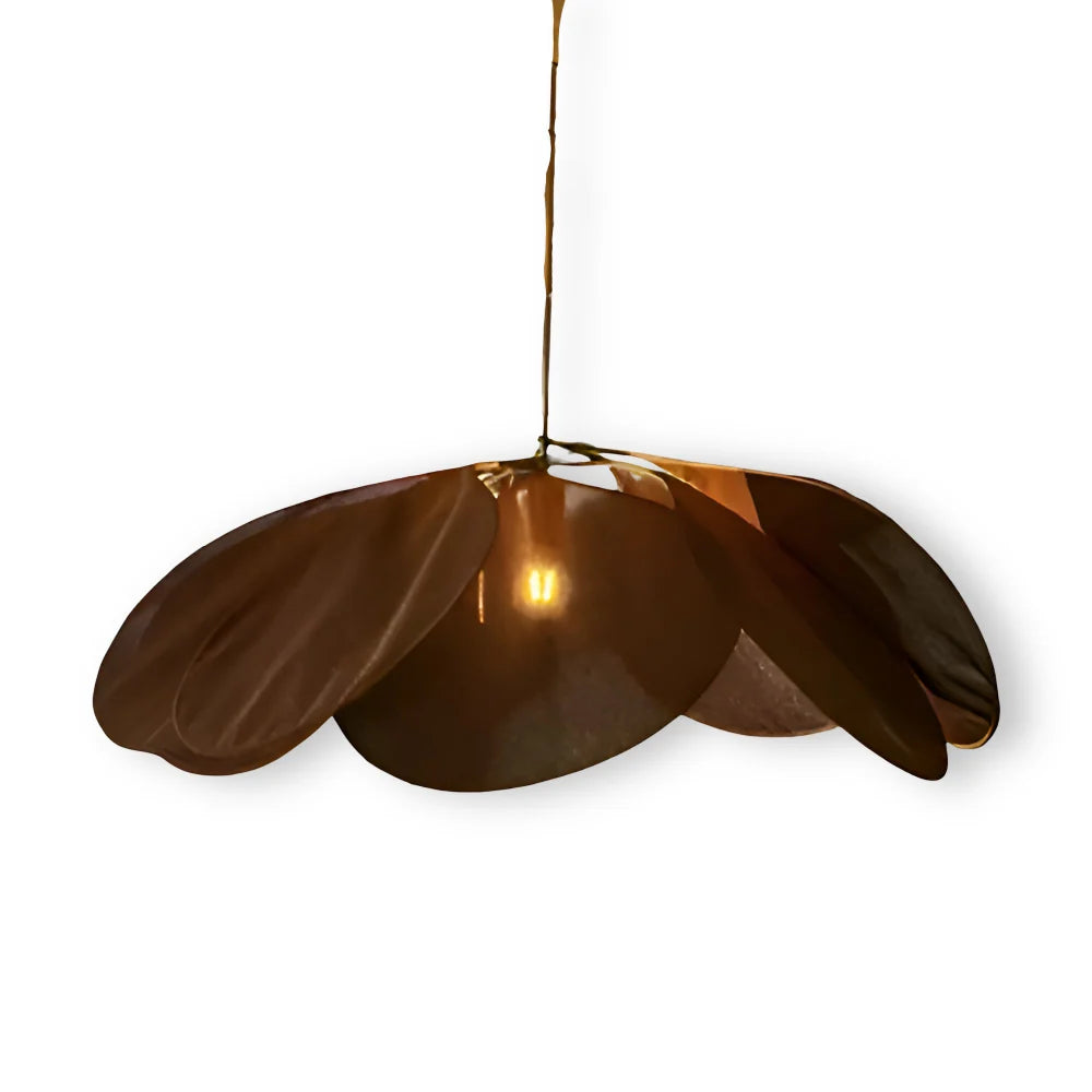 Pendant Light Flower-Shaped Fabric Shade Adjustable Cable