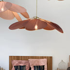 Pendant Light Flower-Shaped Fabric Shade Adjustable Cable
