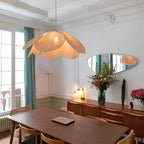 Pendant Light Flower-Shaped Fabric Shade Adjustable Cable