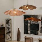 Pendant Light Flower-Shaped Fabric Shade Adjustable Cable