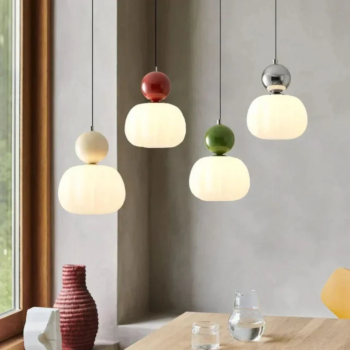 Pendant Light Frosted Opal Glass E27 Socket