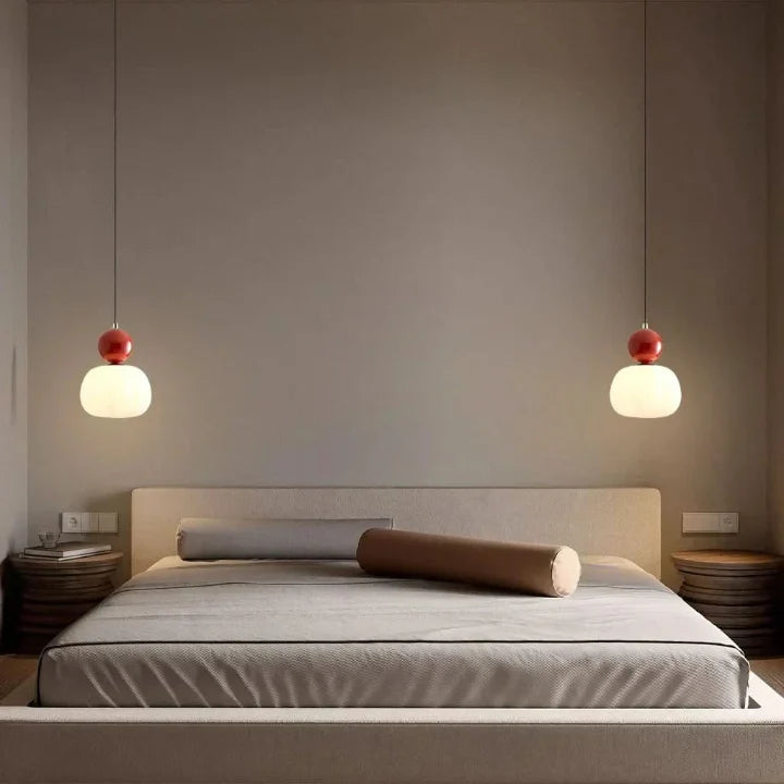 Pendant Light Frosted Opal Glass E27 Socket