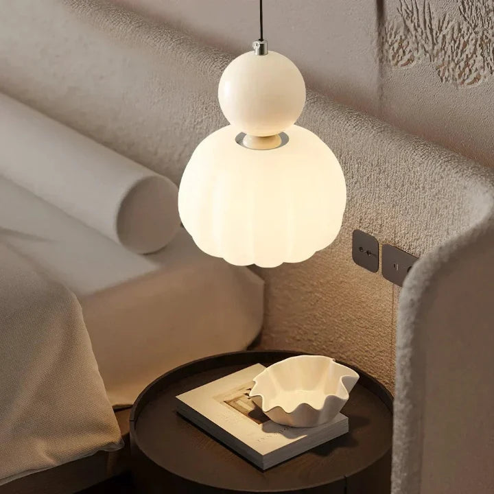 Pendant Light Frosted Opal Glass E27 Socket