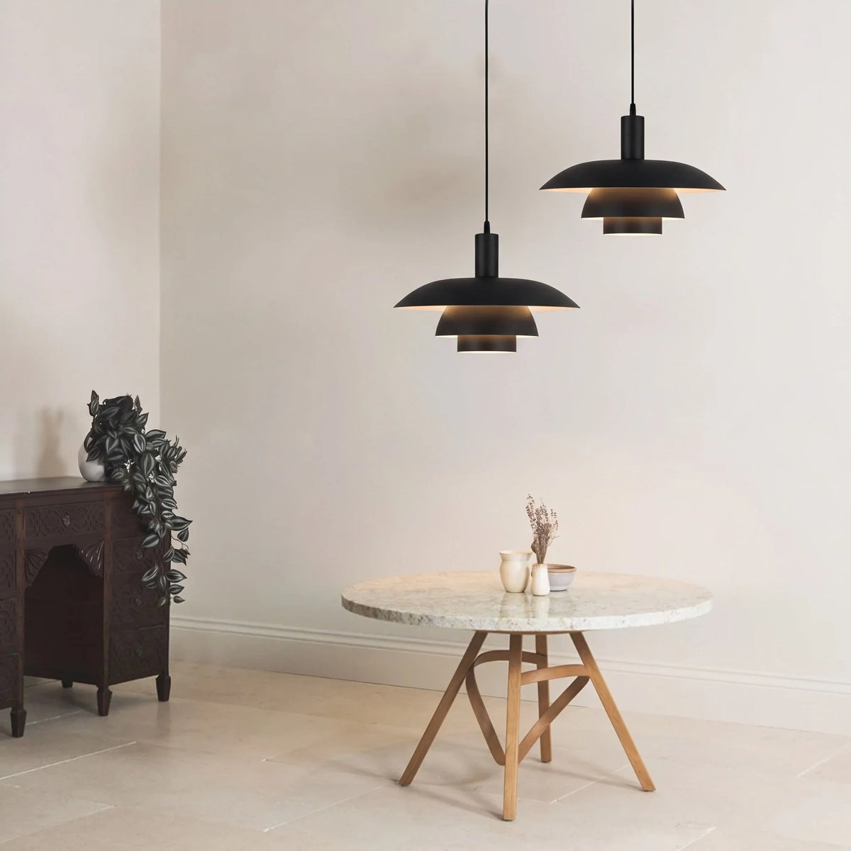 Pendant Light Metal Dimmable Integrated LED Danish Style