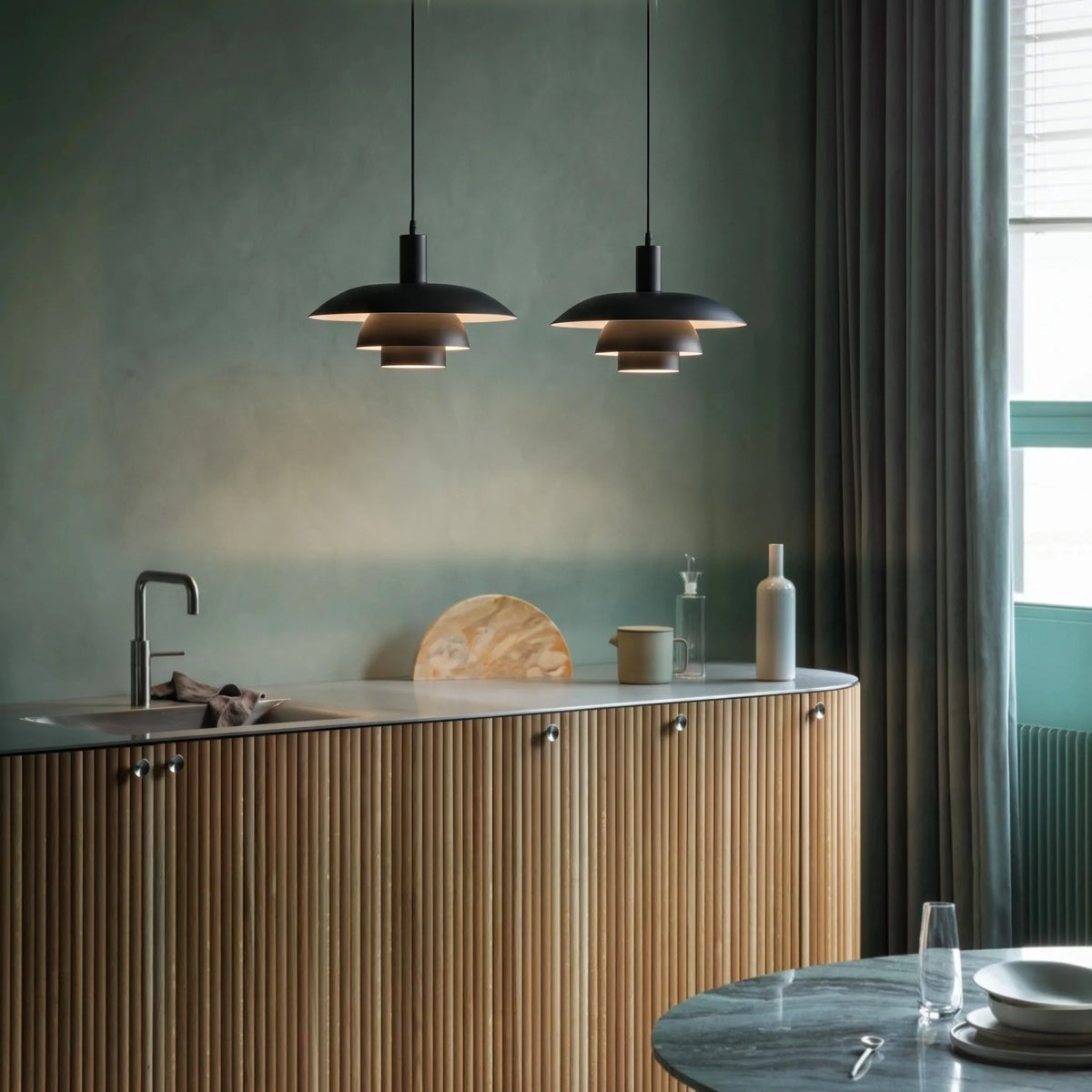 Pendant Light Metal Dimmable Integrated LED Danish Style