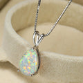 Pendant Necklace Infinity Symbol Opal Accent