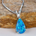Pendant Necklace Infinity Symbol Opal Accent
