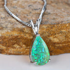 Pendant Necklace Infinity Symbol Opal Accent