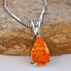 Pendant Necklace Infinity Symbol Opal Accent
