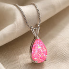Pendant Necklace Infinity Symbol Opal Accent