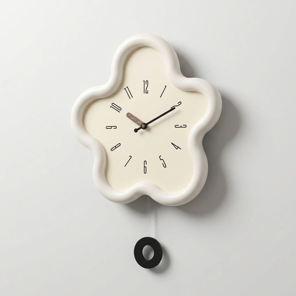 Pendulum Wall Clock 3D Flower Silent Movement