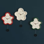 Pendulum Wall Clock 3D Flower Silent Movement