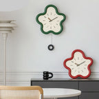 Pendulum Wall Clock 3D Flower Silent Movement