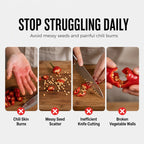 Pepper Corer Stainless Steel Serrated Double-Sided Head
