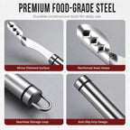 Pepper Corer Stainless Steel Serrated Double-Sided Head
