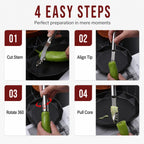 Pepper Corer Stainless Steel Serrated Double-Sided Head