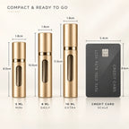 Perfume Atomizer Refillable Travel Size Leak-Resistant Cap