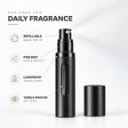 Perfume Atomizer Refillable Travel Size Leak-Resistant Cap