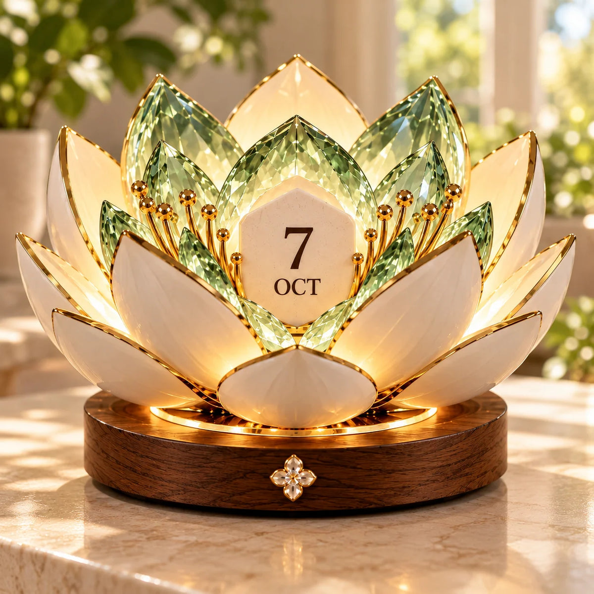 Perpetual Calendar Automatic Blooming Floral Display