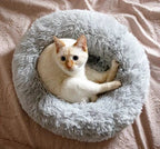 Pet Bed Faux Fur Raised Rim Machine Washable