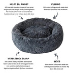 Pet Bed Faux Fur Raised Rim Machine Washable