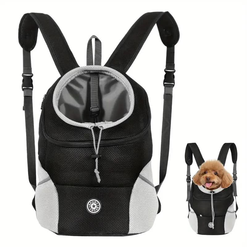 Pet Carrier Backpack Breathable Mesh Adjustable Straps Soft Lining