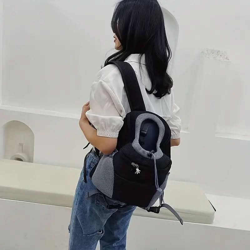Pet Carrier Backpack Breathable Mesh Adjustable Straps Soft Lining