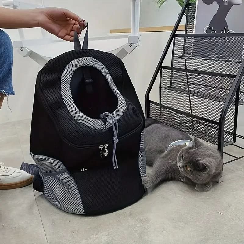 Pet Carrier Backpack Breathable Mesh Adjustable Straps Soft Lining