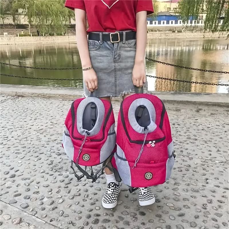 Pet Carrier Backpack Breathable Mesh Adjustable Straps Soft Lining