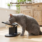 Pet Feeder Height-Adjustable Wooden Stand With 3 Stainless Steel Bowls