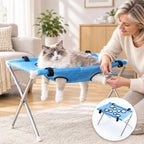 Pet Grooming Table Foldable Stainless Steel Mesh 55 Lb