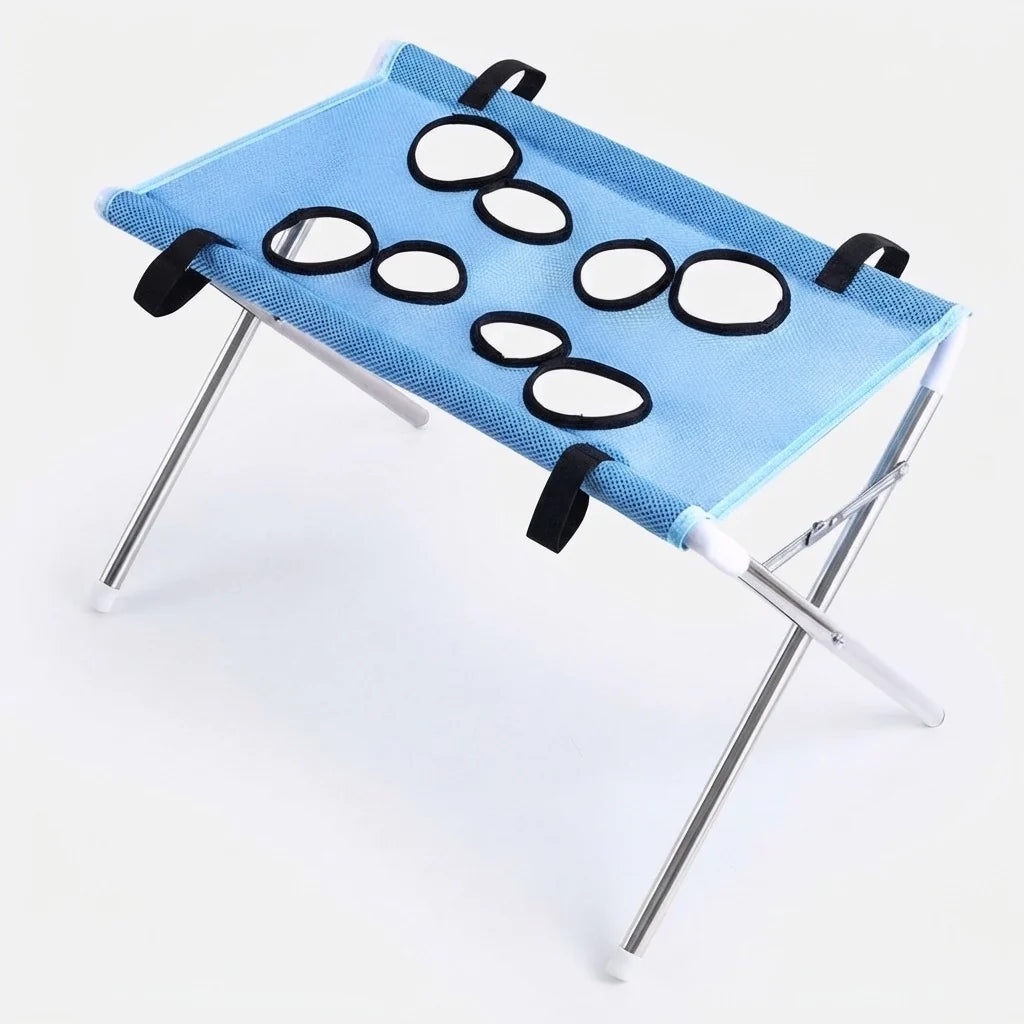 Pet Grooming Table Foldable Stainless Steel Mesh 55 Lb
