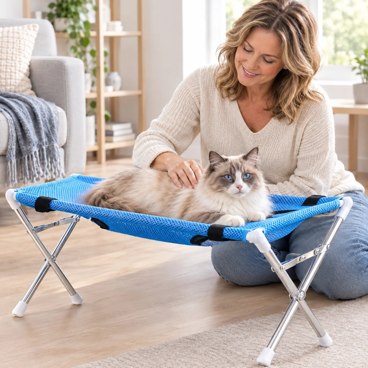 Pet Grooming Table Foldable Stainless Steel Mesh 55 Lb