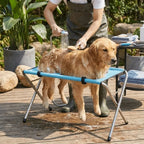 Pet Grooming Table Foldable Stainless Steel Mesh 55 Lb