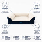 Pet Sofa Bed Orthopedic Bolstered Machine Washable
