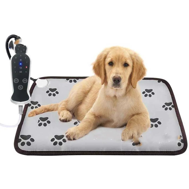 Pet Warming Mat Adjustable Temperature Water-Resistant Overheat Protection