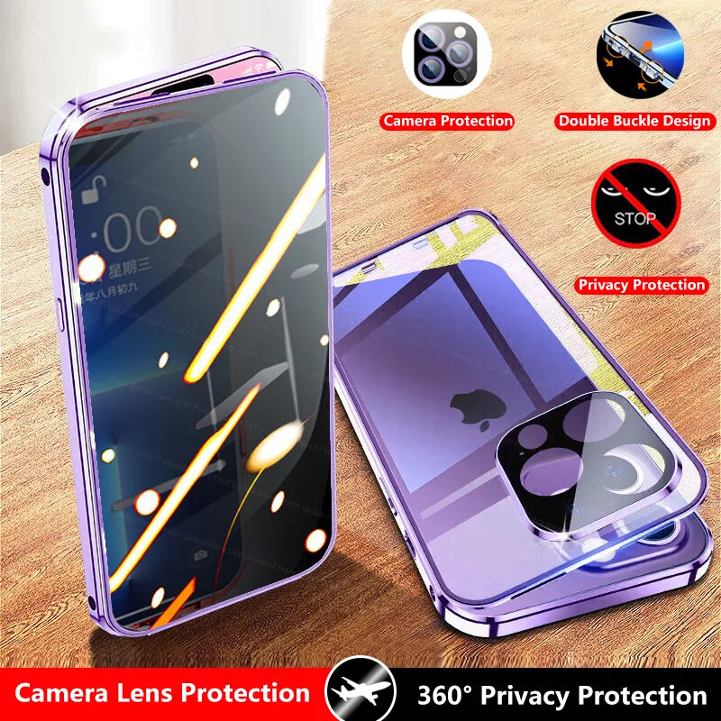 Phone Case Full-Cover Privacy Screen Magnetic Closure