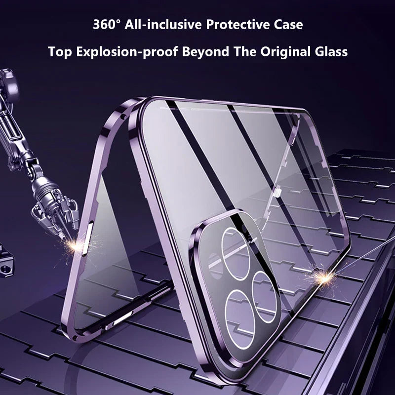 Phone Case Full-Cover Privacy Screen Magnetic Closure