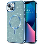 Phone Case Glitter Finish Magnetic Wireless Charging Compatible