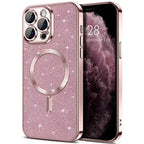 Phone Case Glitter Finish Magnetic Wireless Charging Compatible
