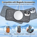 Phone Case Glitter Finish Magnetic Wireless Charging Compatible