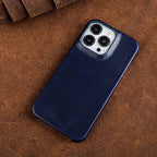 Phone Case Oiled Leather Shock-Absorbing Raised Camera Protection