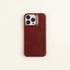 Phone Case Oiled Leather Shock-Absorbing Raised Camera Protection