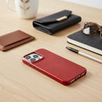 Phone Case Oiled Leather Shock-Absorbing Raised Camera Protection