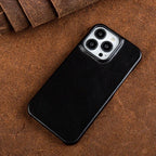 Phone Case Oiled Leather Shock-Absorbing Raised Camera Protection